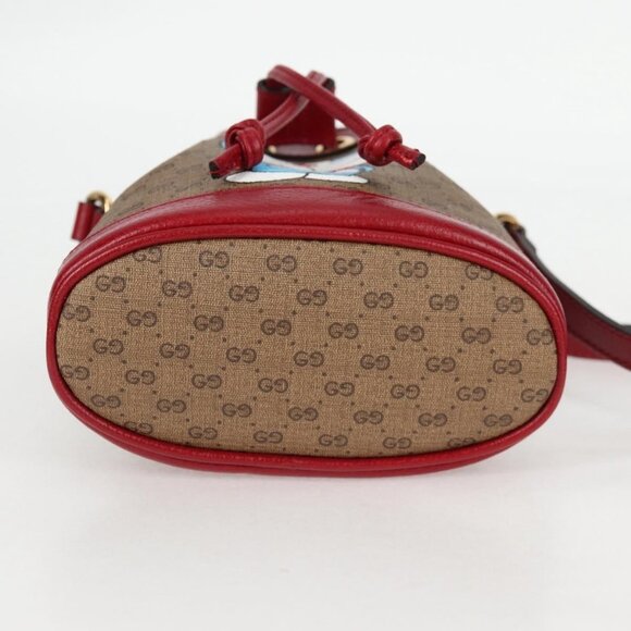 GUCCI Micro GG Supreme Doraemon Collaboration Bag PVC Beige Auth - Picture 7 of 16